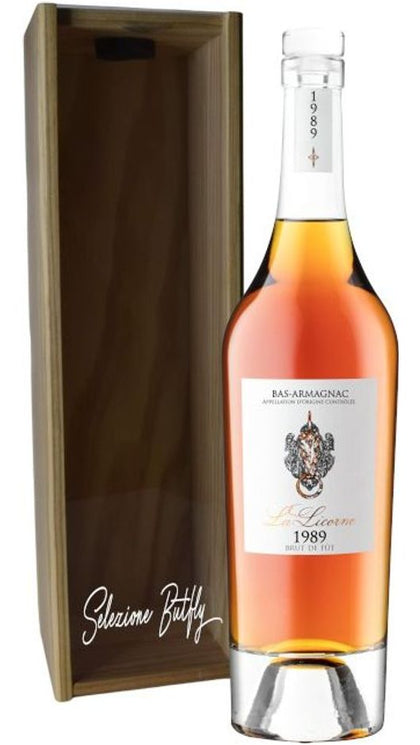 La Licorne Bas Armagnac Brut De Fut 1989 - 70 Cl In Cassa Di Legno - Sasu Un Petit Grain