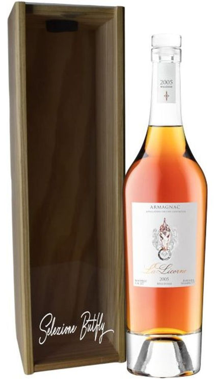 La Licorne Armagnac Millesime 2005 - 70 Cl In Cassa Di Legno - Sasu Un Petit Grain