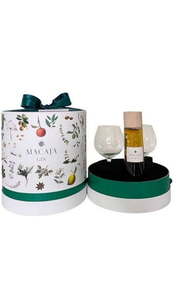 Cask Gin + 2 Calici - Cappelliera Bianca 50cl - Macaja