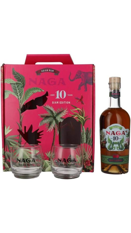 Rum Of Thailand 10Y Siam Edition + 2 Bicchieri - Gift Box 70cl - Naga