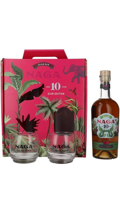 Rum Of Thailand 10Y Siam Edition + 2 Bicchieri - Gift Box 70cl - Naga