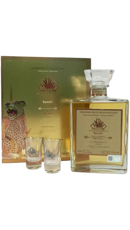 Mezcal Espadin Anejo + 2 bicchieri 70cl - Gift Box - Sentir