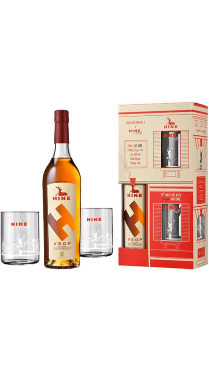 Cognac VSOP 70cl +2 Bicchieri - Gift Box - Hine