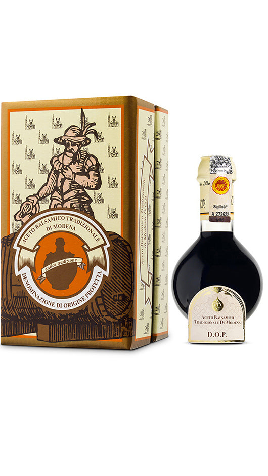 Aceto Balsamico Tradizionale Di Modena DOP - Affinato Invecchiato 12 Anni 100ml - Emballage Consorzio Produttori - Acetomodena