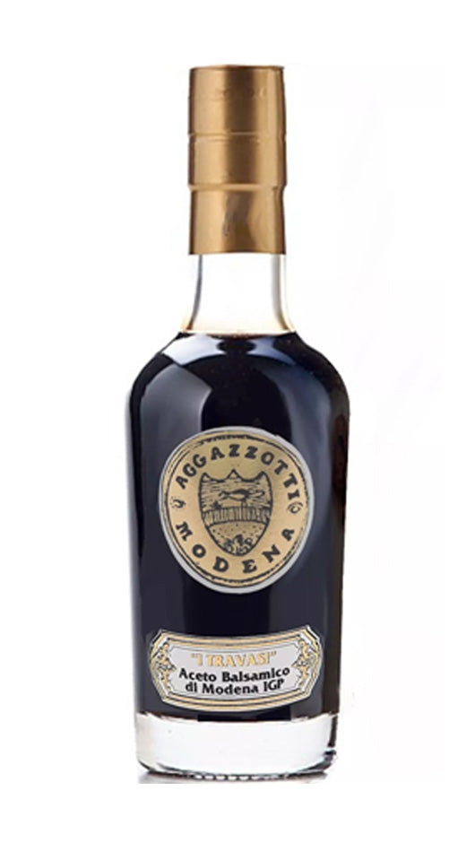 Aceto Balsamico Modena IGP 250ml - I Travasi - Etichetta Oro - Acetaia Aggazzotti