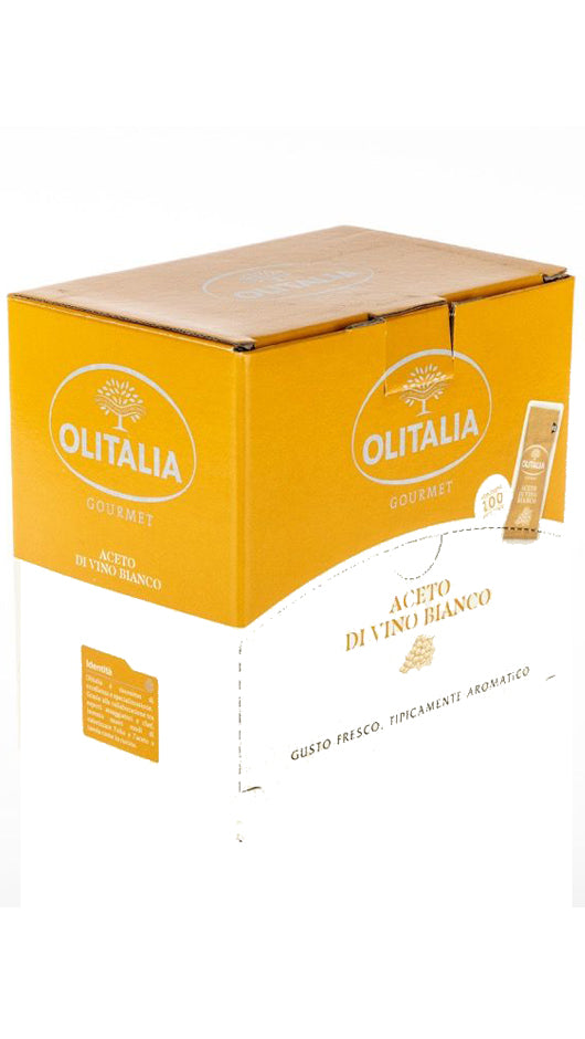 Aceto Di Vino Bianco - Monodose 5ml - Verpackung da 100 Buste - Olitalia