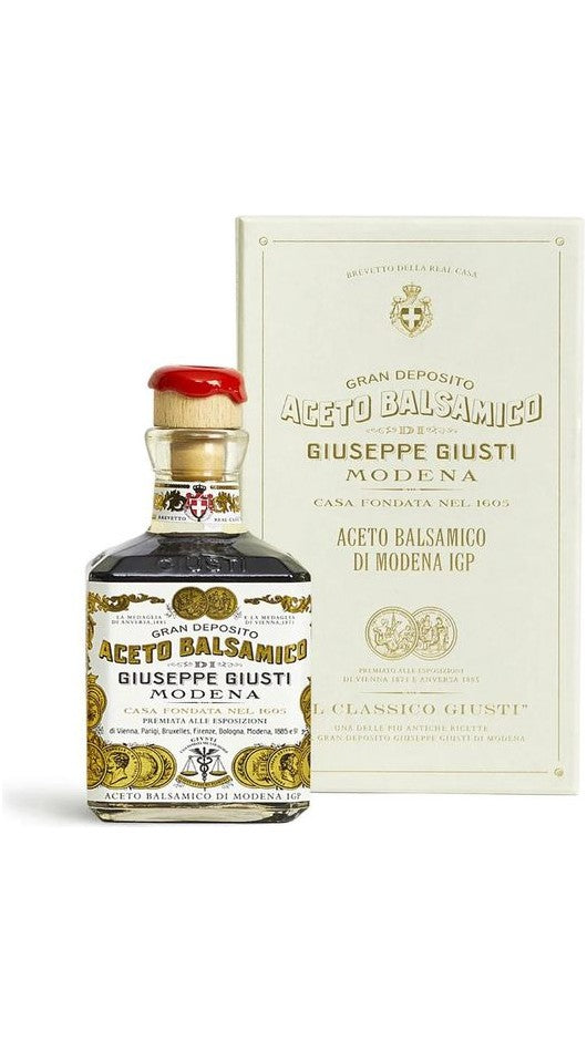 Aceto Balsamico di Modena IGP 250ml - 2 Medaglie d'Oro "Il Classico" - Cubica - Astucciato - Giuseppe Giusti