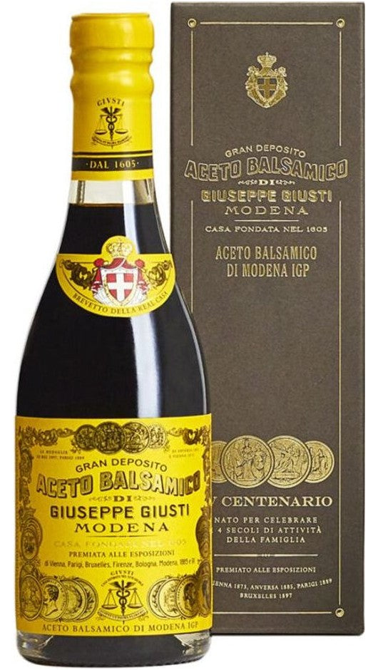 Aceto Balsamico di Modena IGP 250ml - 4 Medaglie d'Oro "Quarto Centenario" - Astucciato - Giuseppe Giusti