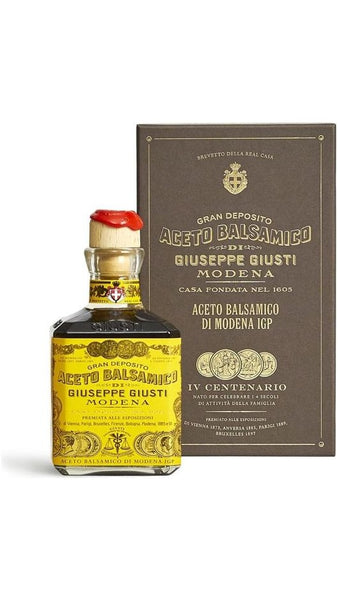 Aceto Balsamico di Modena IGP 250ml - 4 Medaglie d'Oro "Quarto Centenario" - Cubica - Astucciato - Giuseppe Giusti