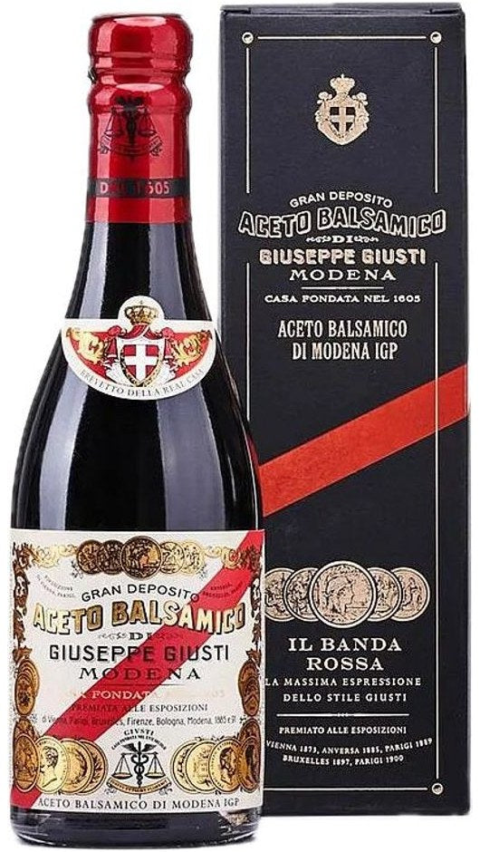 Aceto Balsamico di Modena IGP 250ml - 5 Medaglie d'Oro "Banda Rossa" - Astucciato - Giuseppe Giusti