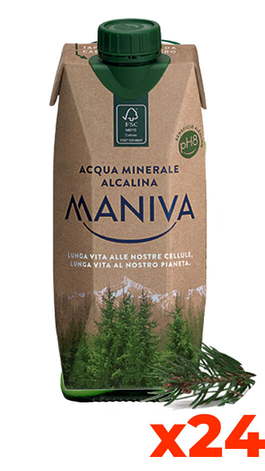 Acqua Maniva Brick Naturale - Emballage 0.5 lt x 24 brick
