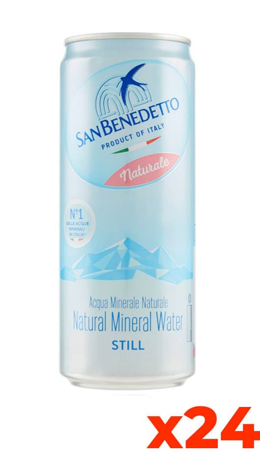 Acqua San Benedetto Naturale - Emballage 33cl x 24 Boîtes Sleek