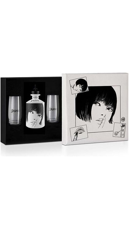 Luxury Box Con Cover Quadro + 1 Gin J. Rose Valentina 01 70cl + 2 Bicchieri