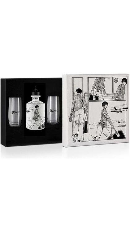 Luxury Box Con Cover Quadro + 1 Gin J. Rose Valentina 03 70cl + 2 Bicchieri