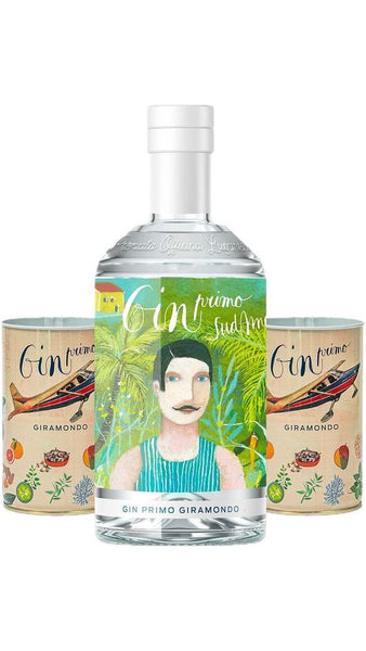 Box Gin Primo Giramondo Sud America - 1 Gin, 2 Bicchieri in Latta - Premiata Officina Lugaresi
