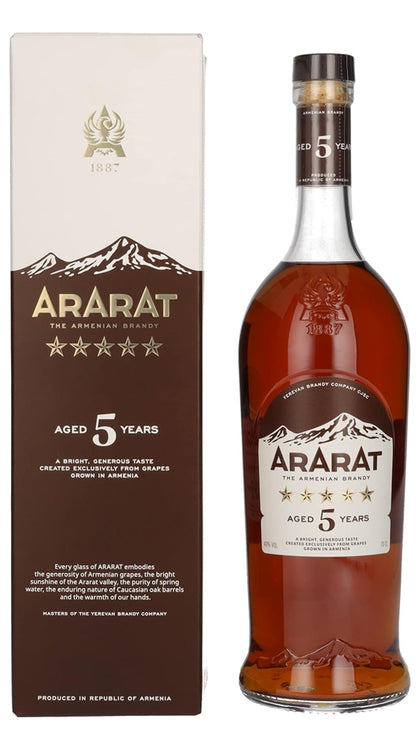 Brandy Ararat 5 Years Old 70cl - Eingepackt