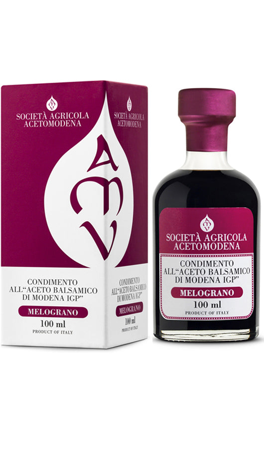 Condimento All'Aceto Balsamico Di Modena IGP - Melograno 100ml - Boxed - Acetomodena