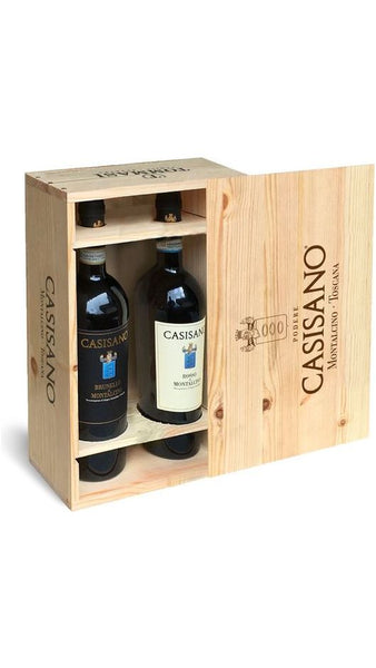 Confezione Regalo Casisano - 1 Rosso di Montalcino, 1 Brunello di Montalcino - Cassa di Legno - Tommasi