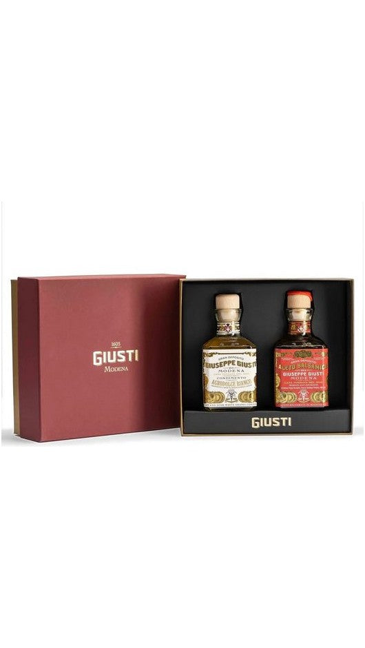 Cofanetto Misto Condimenti - Duetto Agrodolce Bianco 250ml + 3 Medaglie d'Oro 250ml - Giuseppe Giusti