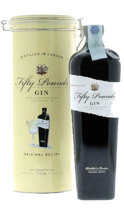 Fifty Pounds London Dry Gin - 70cl - Con Astuccio Latta