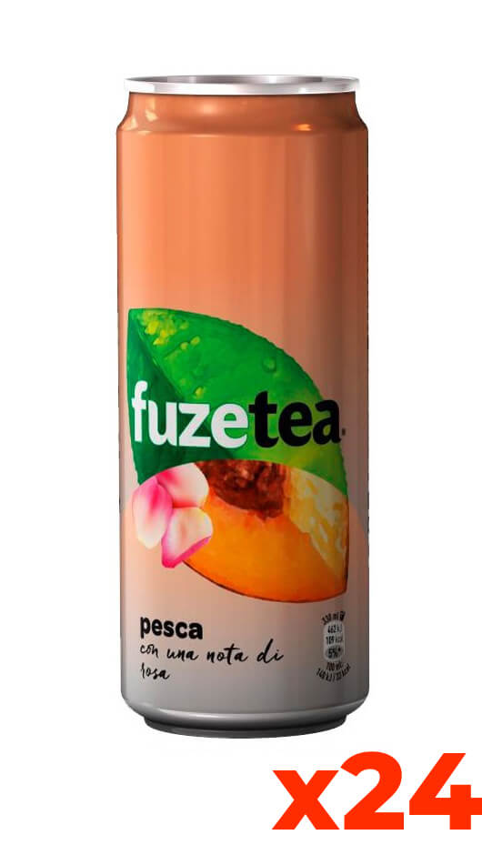 Fuze Tea Pesca - Confezione cl. 33 x 24 Lattine Sleek – Bottle of Italy