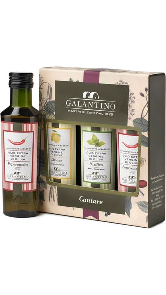 Olio Extravergine di Oliva Set Cantare - 3x100ml - Astucciato - Galantino