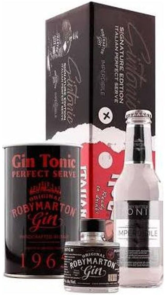 Gin Tonic Delivery Pack - Gin 5cl, 1 Tonica, 1 Bicchiere - Roby Marton