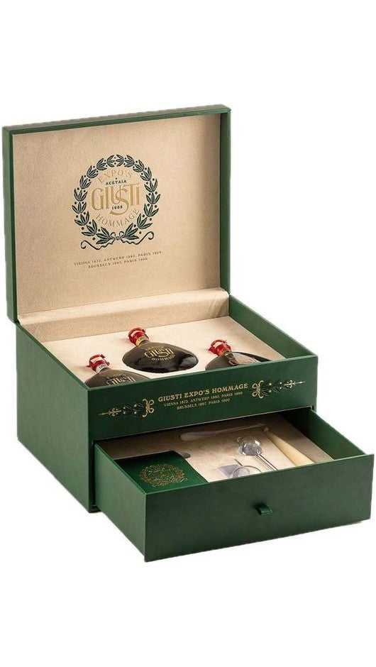 Cofanetto Misto Condimenti - Giusti Expo's Hommage - 3 x 100ml + matraccio, pipetta, candela e cucchiaino - Giuseppe Giusti