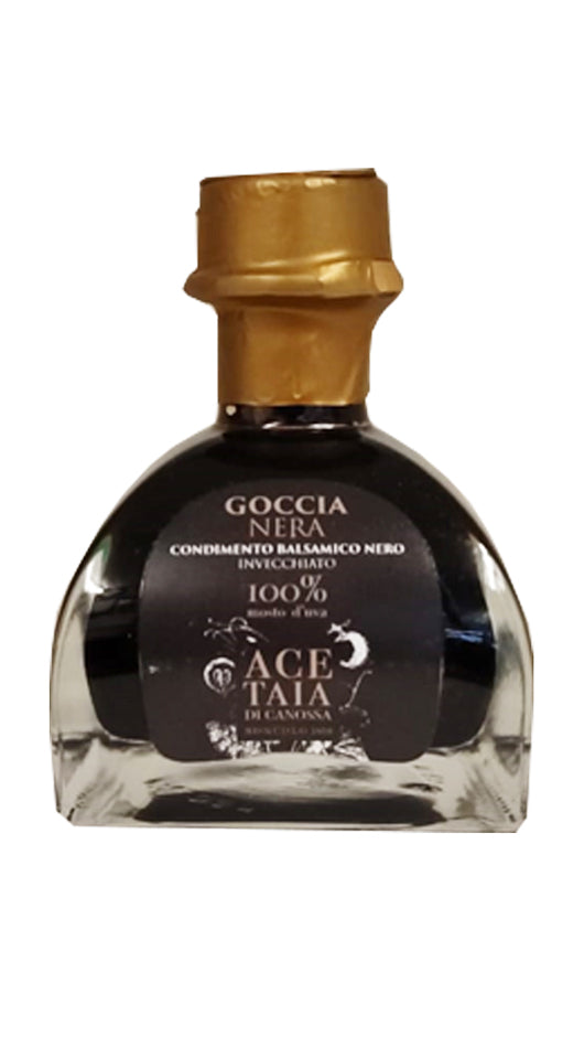 Goccia Nera Condimento balsamico di 100% mosto d'uva cotto ( Invecchiato 8 anni) - 100ml - Acetaia Di Canossa