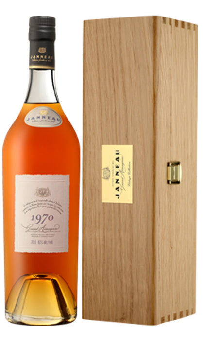 Grand Armagnac Janneau Millésimé 1970 - 70cl - Cassa di Legno