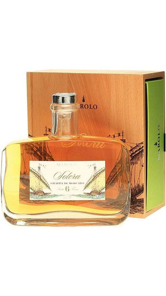 Grappa di Moscato Solera 6 50cl - Cassa di Legno - Marolo