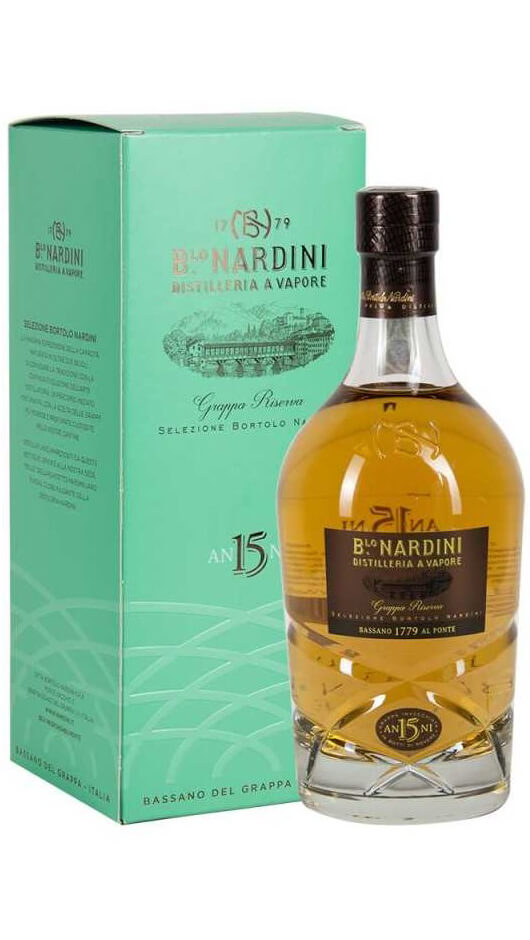Grappa Nardini Selezione Bortolo 15 Anni Riserva 70cl - Holzkiste - Nardini