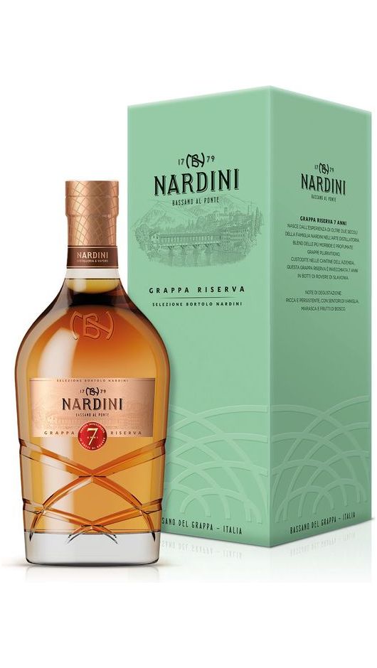 Bortolo Selection 7-Year Riserva Grappa 70cl – Boxed – Nardini