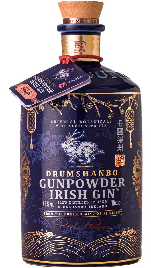 Irish Gin Gunpowder Dragon Edition in Ceramic Bottle 70cl - The Shed Distillery