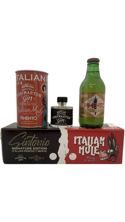 Italian Mule Delivery Pack - Gin 5cl, 1 Pimento drink 25cl, 1 Bicchiere - Roby Marton