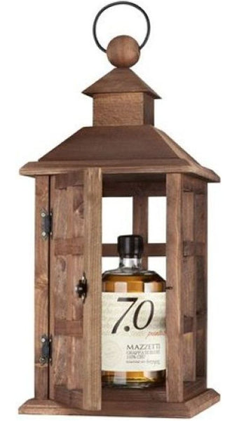 Lanterna in Legno Scuro - Grappa Invecchiata 50cl - Mazzetti