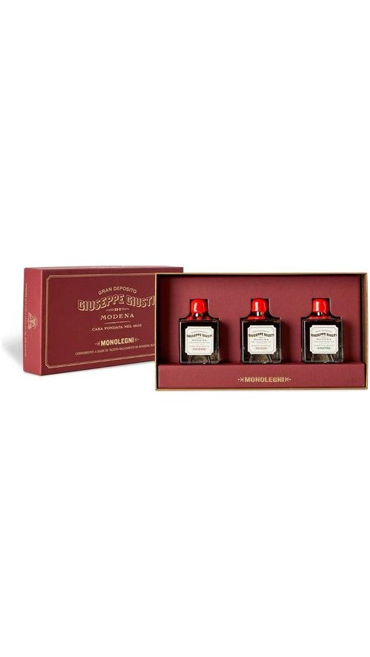 Cofanetto Misto Condimenti - Monolegni - Ciliegio 50ml + Rovere 50ml + Ginepro 50ml - Giuseppe Giusti