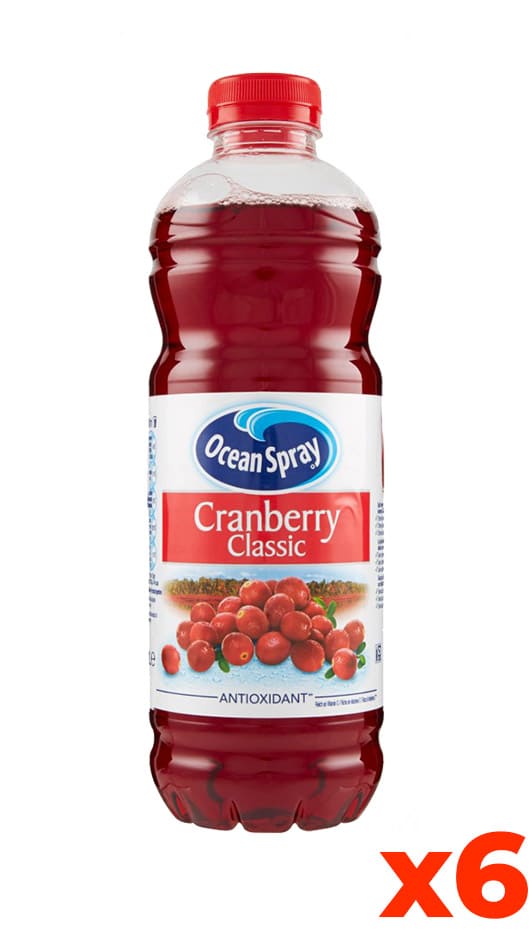 Ocean Spray Cranberry Classic - Pet - Verpackung 1 lt x 6 Flaschen