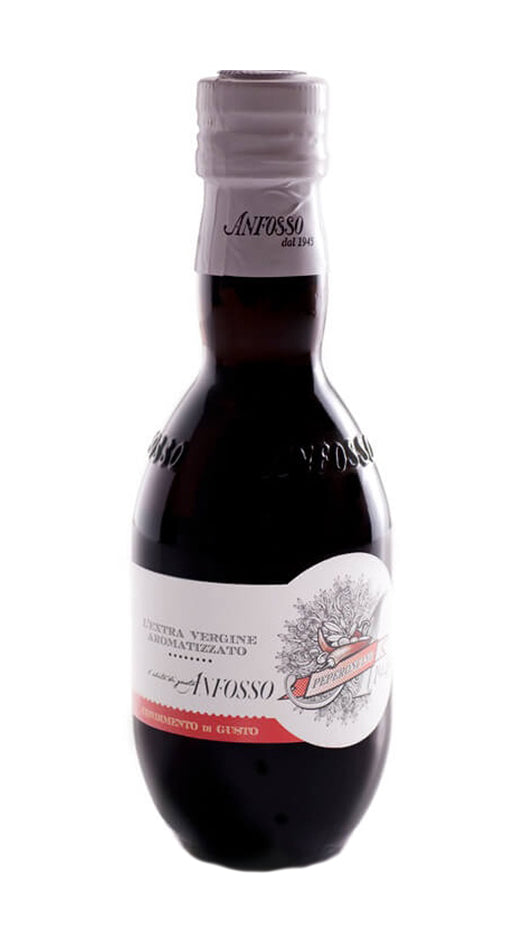 Natives Olivenöl Extra Aromatizzato al Chilischote - 0.25Lt bottiglia tonda - Anfosso