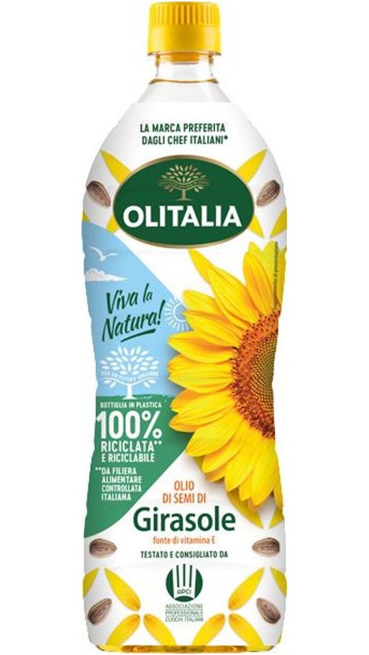 Olio Di Girasole 1Lt - PET - Confezione Da 12 Bottiglie - Olitalia