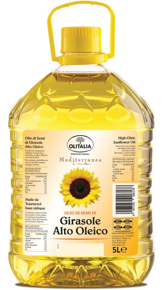 Olio Di Girasole Alto Oleico 5Lt - PET - Olitalia