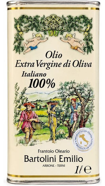 Olio Extra Vergine Di Oliva 100cl - Angeli - Banda Stagnata Latta - Frantoio Bartolini