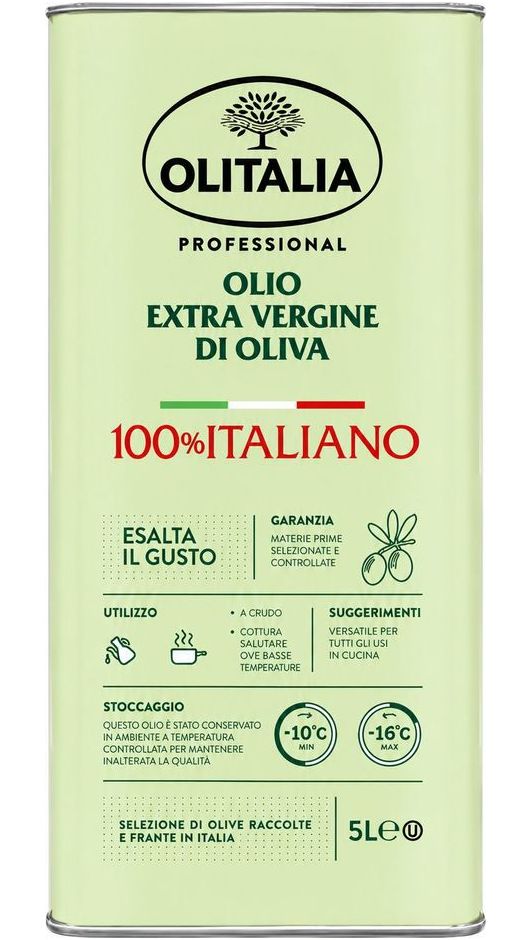 Olio Extravergine Di Oliva 100% Italiano - Latta 5Lt - Olitalia