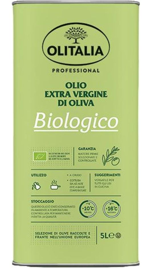 Olio Extravergine Di Oliva Biologico - Latta 5Lt - Olitalia