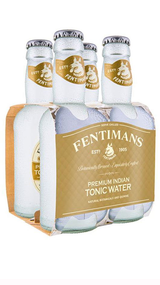Premium Indian Tonic Water - Cluster da 4 Bottles - Package da 20cl x 6 Cluster - Fentimans