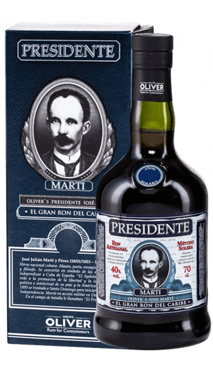 Rhum Oliver'S Presidente Marti 19Y Solera 70cl - Coffret Cadeau