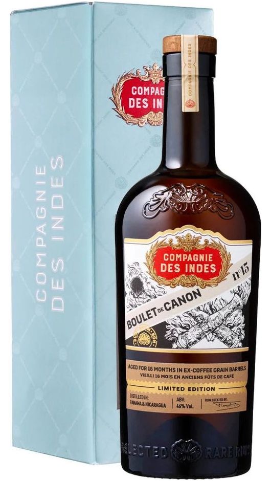 Rum Boulet De Canon N° 15 Panama & Nicaragua 70cl - Astucciato - Compagnie Des Indes