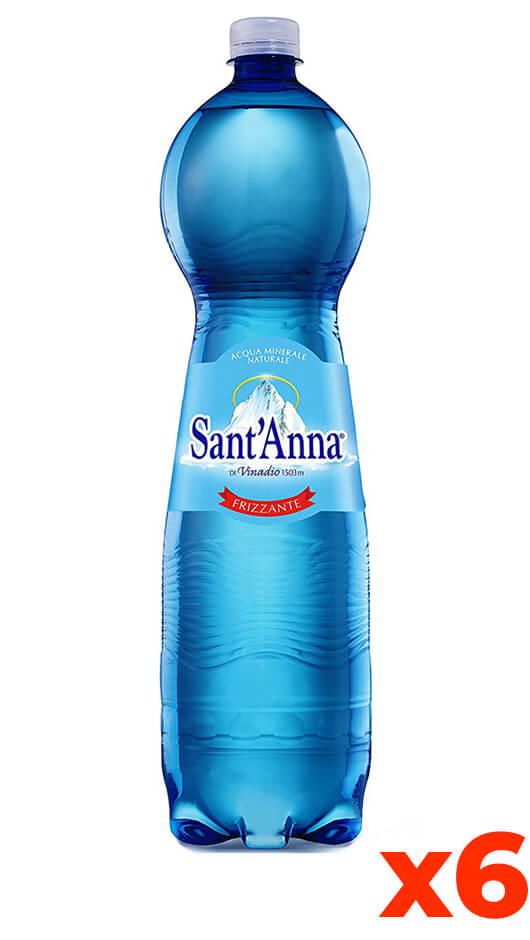 Sant'Anna Gassata - Pet - Verpackung lt. 1.5 x 6 Flaschen