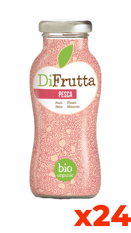 Organic Peach Fruit Juice - Pack cl. 20 x 24 Bottles