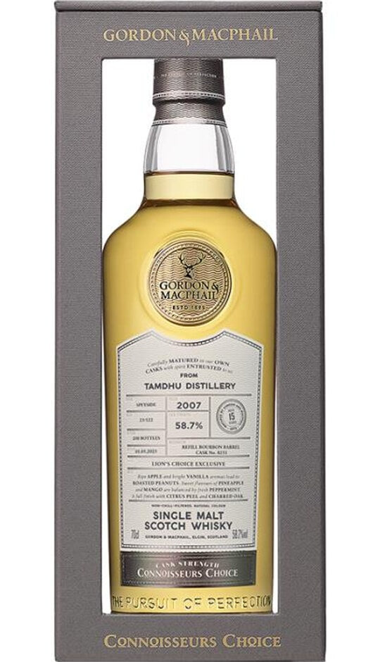 Tamdhu 2007 - Imbottigliato Nel 2023 - 70cl Invecchiato 15 Anni - Bottiglia Numberata - Lion's Choice Cask - Gordon & Macphail